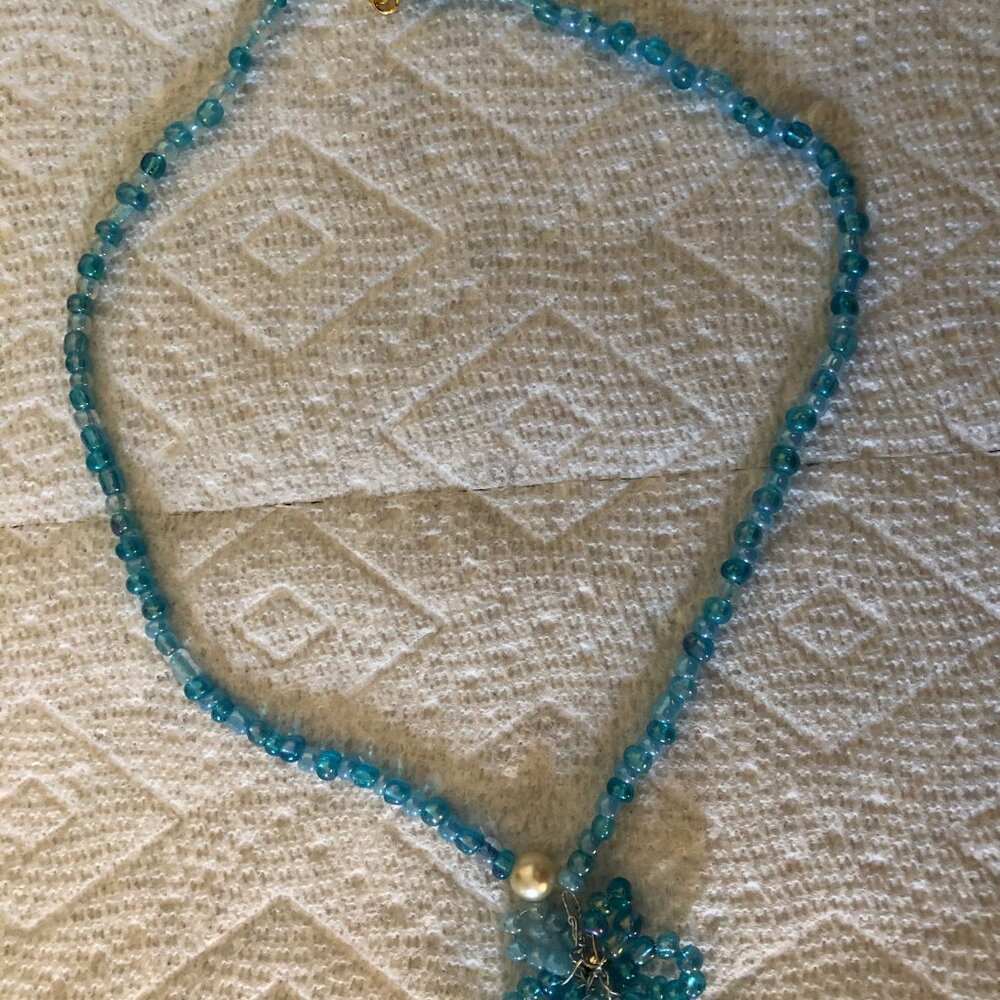 Handmade beaded necklace 18" women's girl's jewelry - Picture 3 of 4